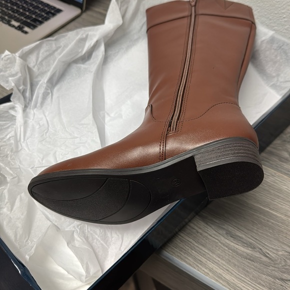 Karen Scott Womens Deliee 2 Zipper Round Toe Riding Boots - Picture 3 of 4